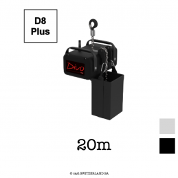 THREE D8plus, 630kg | 8:1 | 4m/min | noir | Châine 20m, galvanisé