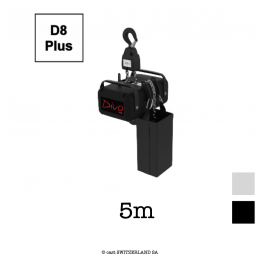 FOUR D8plus, 1000kg | 8:1 | 8m/min | schwarz | Kette 5m, verzinkt