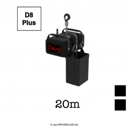 THREE D8plus, 500kg | 8:1 | 8m/min | schwarz | Kette 20m, schwarz