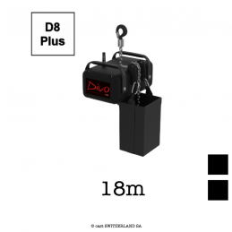 THREE D8plus, 500kg | 8:1 | 8m/min | noir | Châine 18m, noir