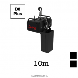 FOUR D8plus, 1000kg | 8:1 | 4m/min | schwarz | Kette 10m, schwarz