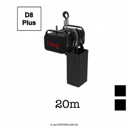 FOUR D8plus, 1000kg | 8:1 | 4m/min | schwarz | Kette 20m, schwarz