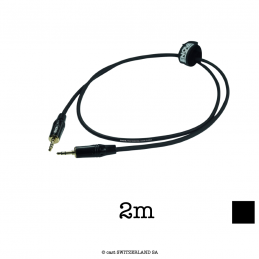 Stereo Kabel miniJack3.50.14, schwarz, 2m