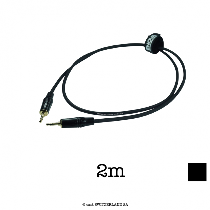 Câble stéréo miniJack3.50.14, noir, 2m
