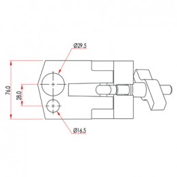 Barrel Socket Clamp, 250kg | aluminium poli