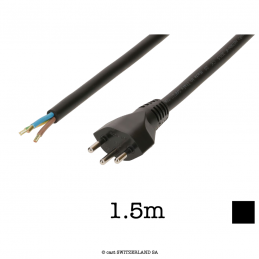 Câble T12 » extrémité libre | H07RN-F1.5 | noir, 1.5m