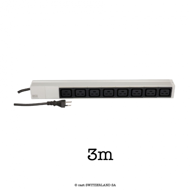 BACHMANN Bloc multiprise 19" T23 » 8x C19 | H05VV-F1.5, 3m