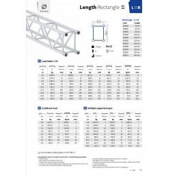 L35R-L050 Gerade 4-Punkt Rechteckstraverse L?nge 50cm