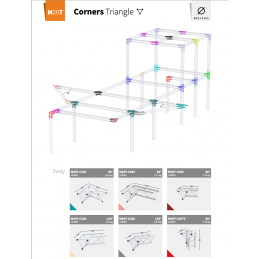 M29T-C201 Ecke 2-Weg 45° | schwarz | L= 100cm