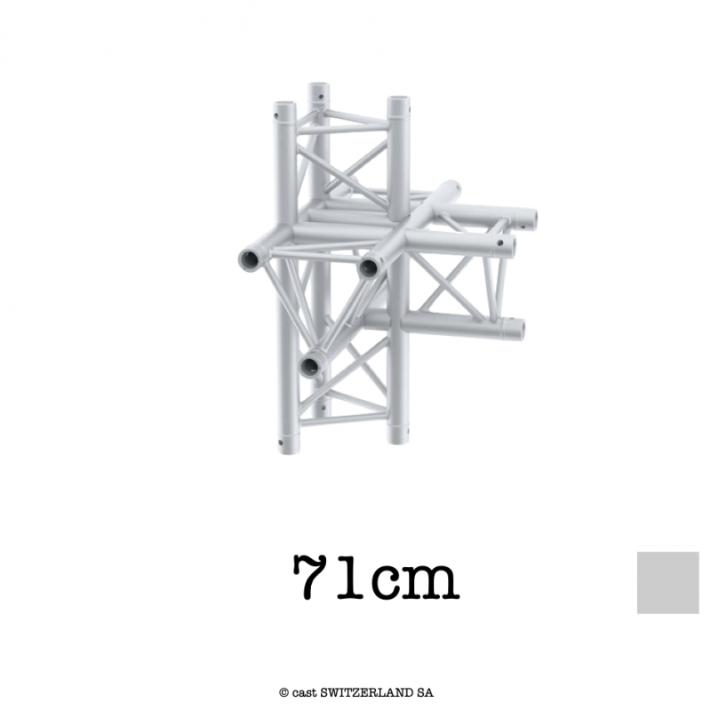 M29T-C521 Joint en T 5-voies vertical apex down | argent | L= 71cm M29T-C521 Joint en T 5-voies vertical apex down | argent | L= 71cm