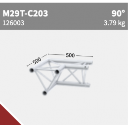 M29T-C203 Ecke 2-Weg 90° | schwarz | L= 50cm