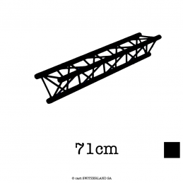 M29T-L071 | noir satiné 30%gloss | L= 71cm