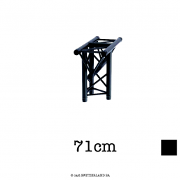 M29T-C318V T-Stück vertikal 3-Weg apex down | schwarz 30%gloss | L= 71cm