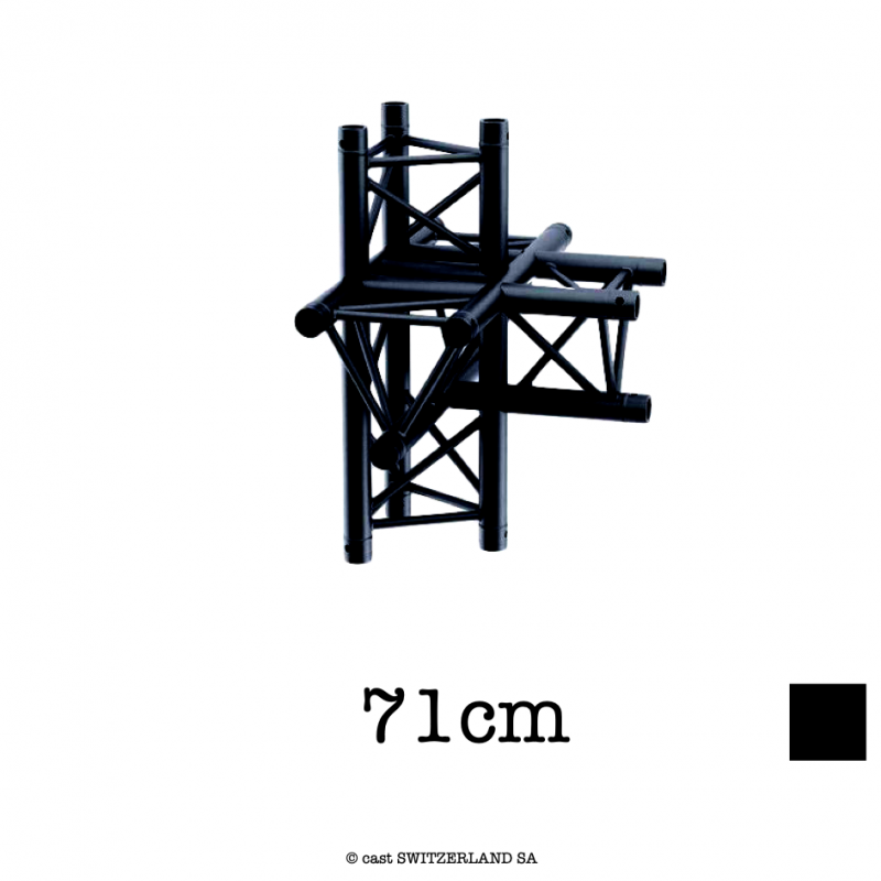 M29T-C521 T-Stück 5-Weg vertikal Apex down | schwarz 30%gloss | L= 71cm