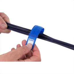 Serre-Câbles velcro Lot de 5 | bleu | L= 26cm