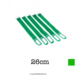 Serre-Câbles velcro Lot de 5 | vert | L= 26cm