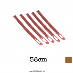Serre-Câbles velcro Lot de 5 | brun | L= 38cm