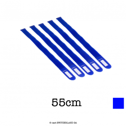 Serre-Câbles velcro Lot de 5 | bleu | L= 55cm