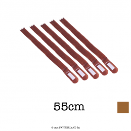 Serre-Câbles velcro Lot de 5 | brun | L= 55cm