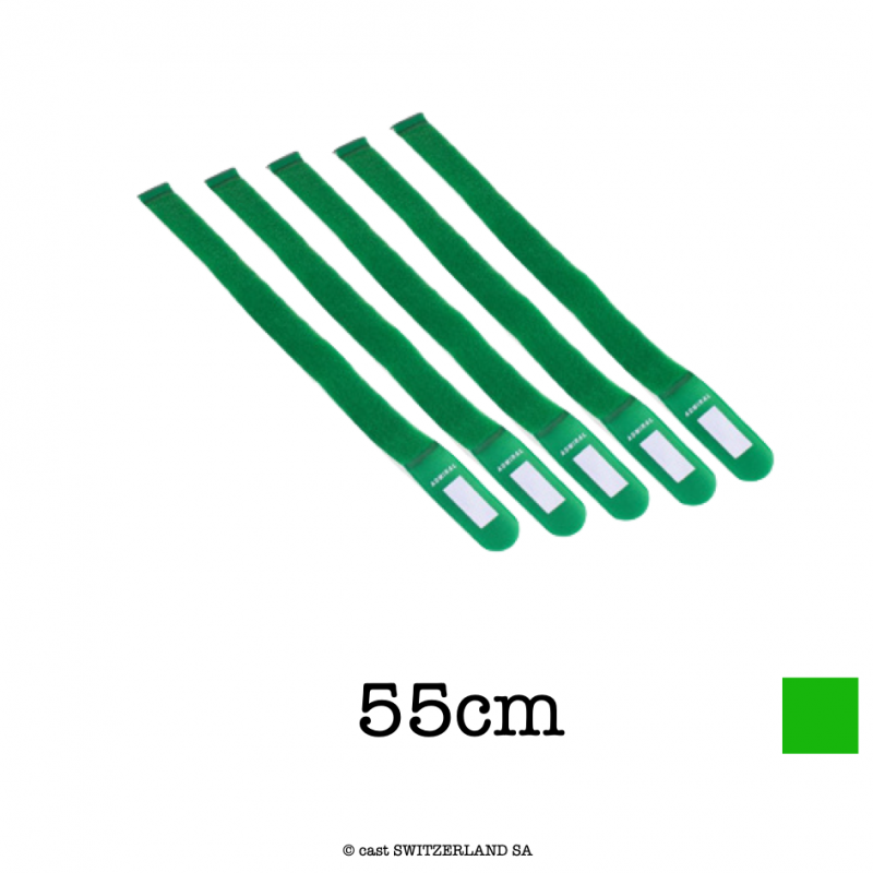 Serre-Câbles velcro Lot de 5 | vert | L= 55cm