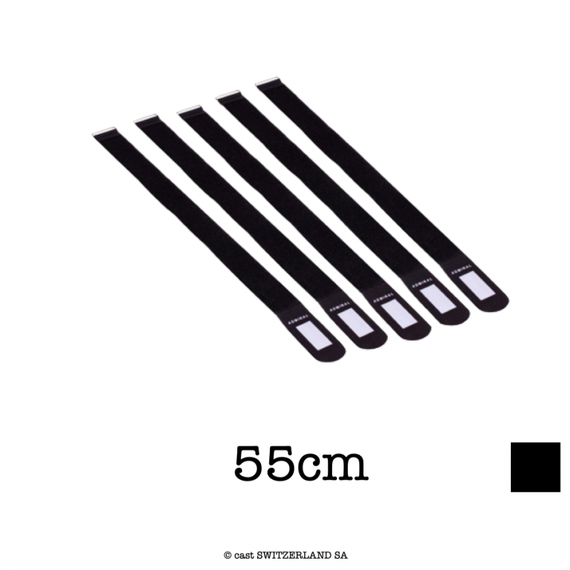 Serre-Câbles velcro Lot de 5 | noir | L= 55cm