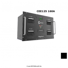 C-Quad, 160A, CEE125 in, 4x63A out | 01 x Disjoncteur principal (MCCB) 3PN, 250A avec Protection contre les surcharge par déconn
