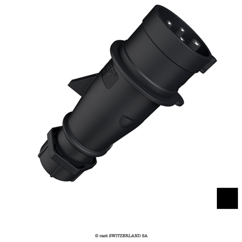 Kabelstecker CEE 16-4 AM-Top® 4G1-2.5 | schwarz