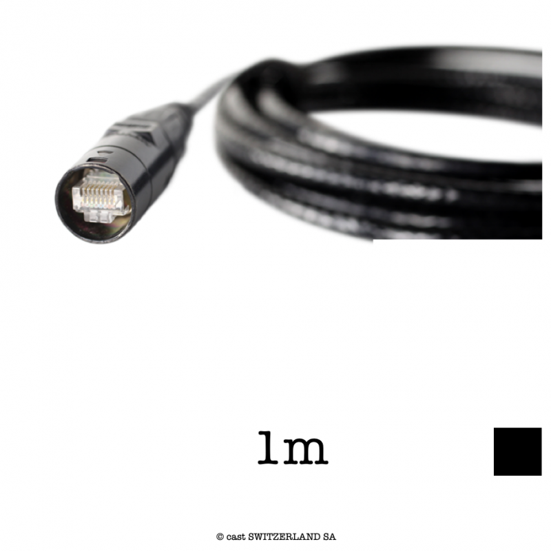 Kabel CAT5e ULTRA S/FTP etherCON | schwarz, 1m