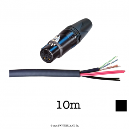PowerData LV 8+2 Câble hybride | noir, 10m