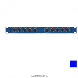 Kit de montage en rack 1U, MEDIUM, DUAL Convient pour 02x GBS Mini | bleu