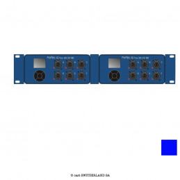 Kit de montage en rack 2U, LARGE, SIMPLE Convient pour 02x IMS, Mozart, FloppyDrive, IQ Two 66 ou Opto 2x8 | bleu