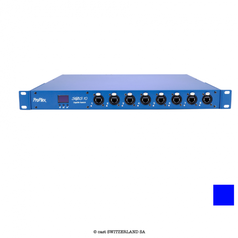 Simple GBS 10-port SWITCH opticalCON QUAD | blau