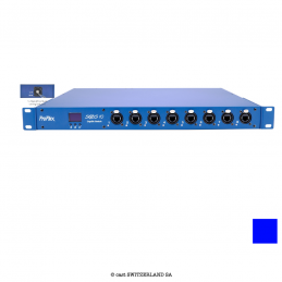 Simple GBS 10-port SWITCH opticalCON QUAD PoE | bleu