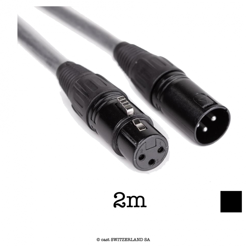 Câble de données 110 Ohm XLR3 | noir, 2m