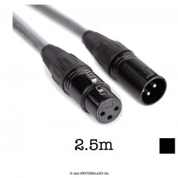 Câble de données 110 Ohm XLR3 | noir, 2.5m