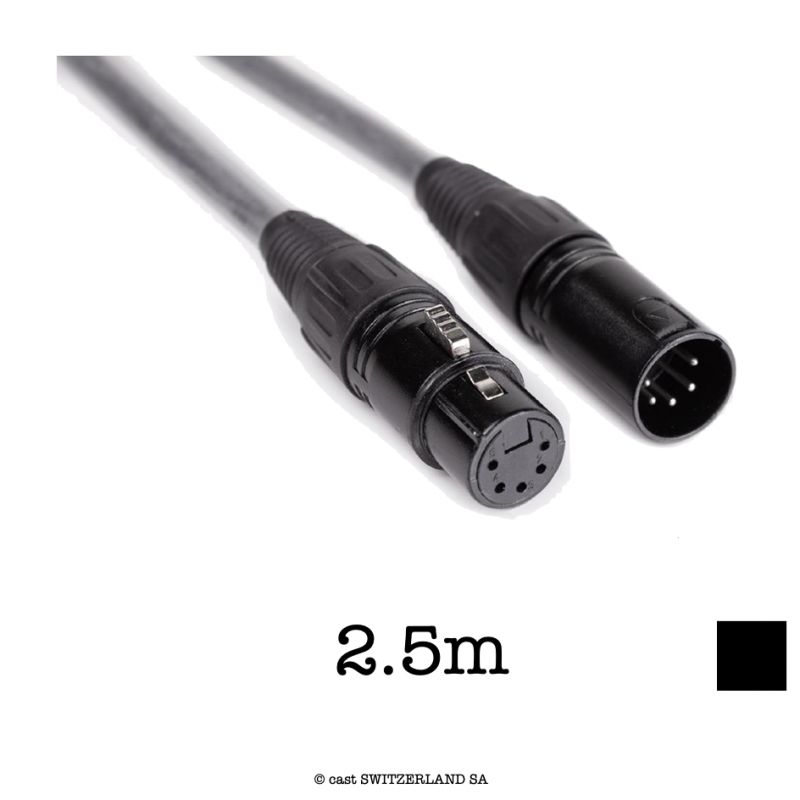 Datenkabel 110 Ohm XLR5 | schwarz, 2.5m