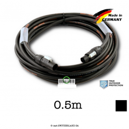 Câble powerCON True1 | TITANEX 3G1.5 | noir, 0.5m