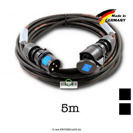 Kabel CEE16-3 PCE schwarz | TITANEX 3G2.5 | schwarz, 5m