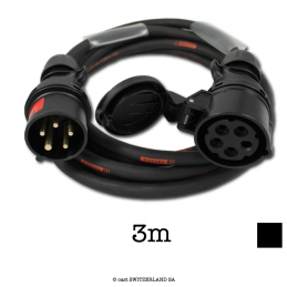 Kabel CEE32-5 PCE schwarz | TITANEX 5G6 | schwarz, 3m