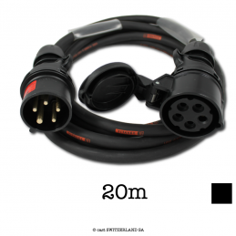Câble CEE32-5 PCE noir | TITANEX 5G6 | noir, 20m
