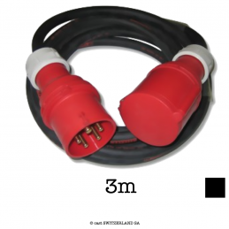 Kabel CEE32-5 PCE rot | TITANEX 5G6 | schwarz, 3m