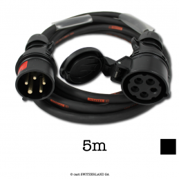 Kabel CEE16-5 PCE schwarz | TITANEX 5G2.5 | schwarz, 5m