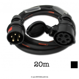 Kabel CEE16-5 PCE schwarz | TITANEX 5G2.5 | schwarz, 20m