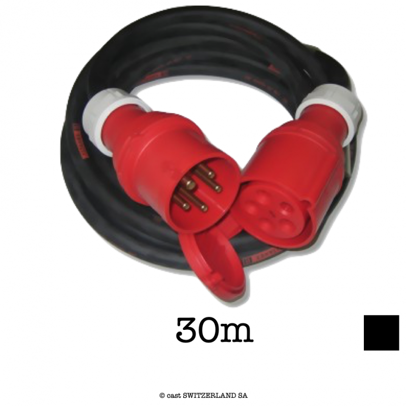 Kabel CEE16-5 PCE rot | TITANEX 5G2.5 | schwarz, 30m