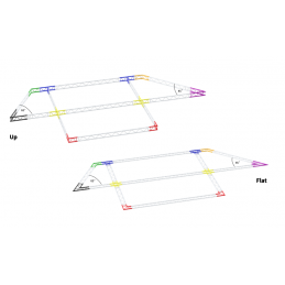 M29L-C416U Ladder KREUZ UP 4-Weg | silber, 95,2cm