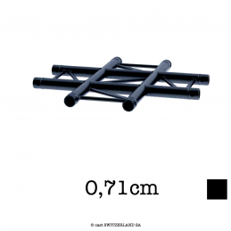 M29L-C416F Ladder CROIX FLAT 4-voies | noir satiné gloss, 0,71cm