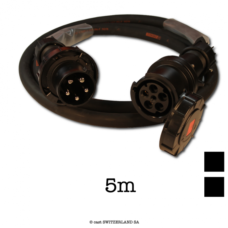 Câble CEE63-5 PCE noir | TITANEX 5G16 | noir, 5m