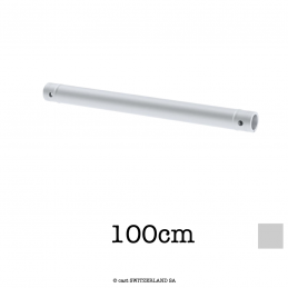 Aluminium Rohr 2xCR | silber, 100cm