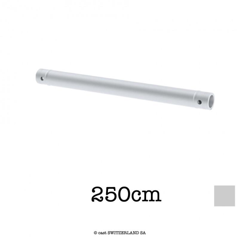 Aluminium Rohr 2xCR | silber, 250cm