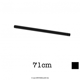Tube en aluminium 2xCR | noir satiné gloss, 71cm
